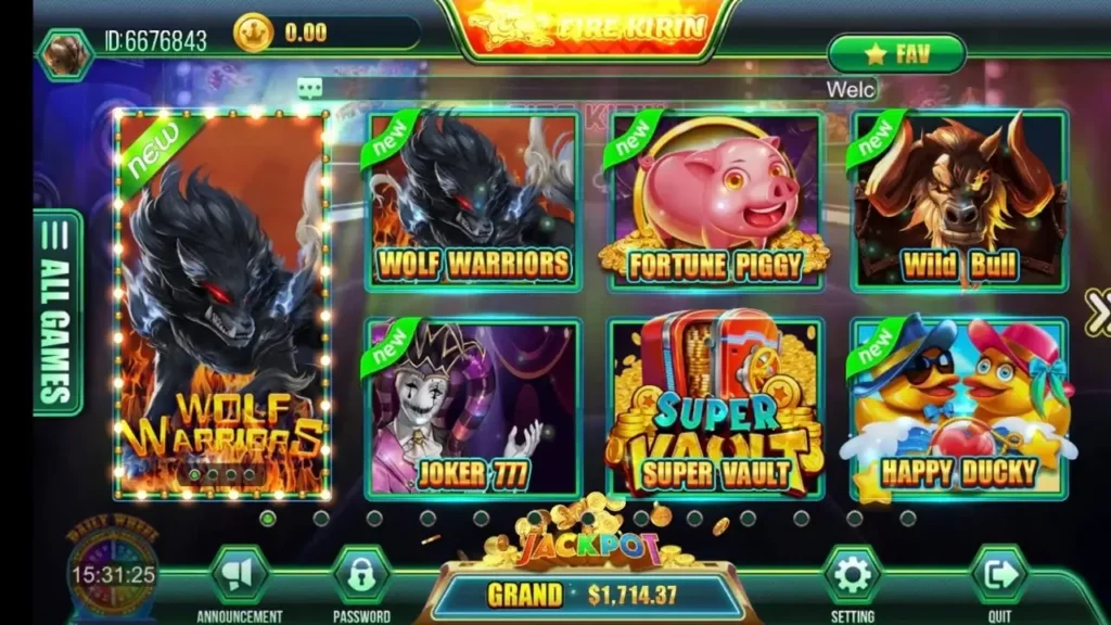 Fire kirin APK Features